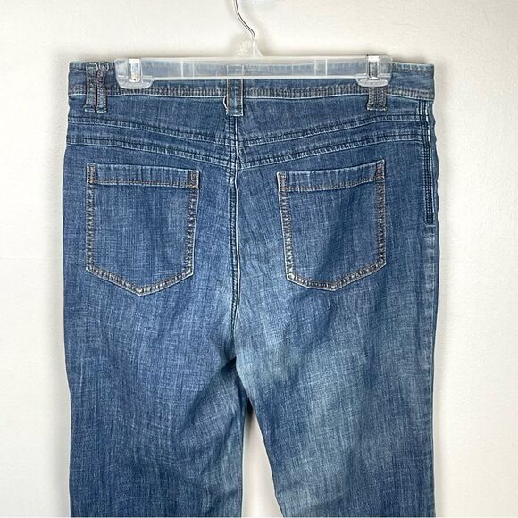 Free People Patch Pocket Flare Jeans Size 31 - Picture 3 of 6